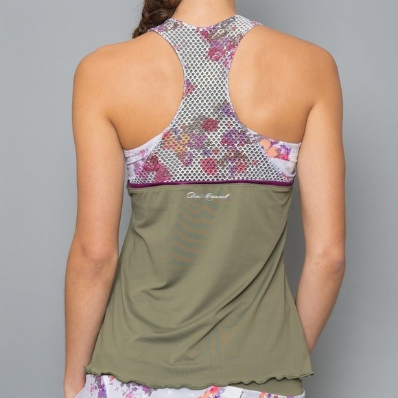 Denise Cronwall Activewear NWT Army of Lovers Racerback Top & Skort Set-Green - Picture 3 of 9